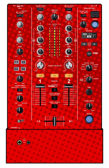 Pioneer DJ DJM 450 Skin Gradienter Red